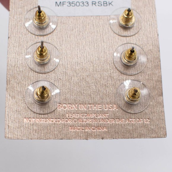 Mia Inspirations by Kim Min Sun Copper Tone with Black Stone Earrings - Picture 4 of 4